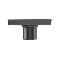 4" Square Shower Drain with Flat Cover, Stainless Steel Shower Floor Drain with 2 in 1 Flat & Tile Insert Cover, Floor Shower Drain with Hair Strainer, Matte Black