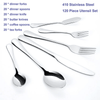 120 Piece Flatware Set for Wedding or Restaurant, Silverware Set for 20 People, Stainless Steel Flatware Sets, Mirror Polished Cutlery Utensil Set, Include Forks Spoons Knife Set, Dishwasher Safe EasyOptionXY LLC