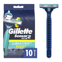 Gillette Sensor2 Plus Pivoting Head Men's Disposable Razors; 10 Count EasyOptionXY LLC