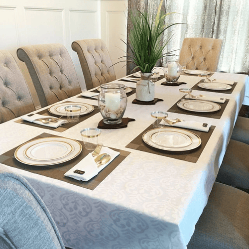 JL Prime 125 Piece Gold Plastic Plates & Cutlery Set, Re-usable Recyclable Plastic Plates with Gold Rim & Silverware, 25 Dinner Plates, 25 Salad Plates, 25 Forks, 25 Knives, 25 Spoons EasyOptionXY LLC