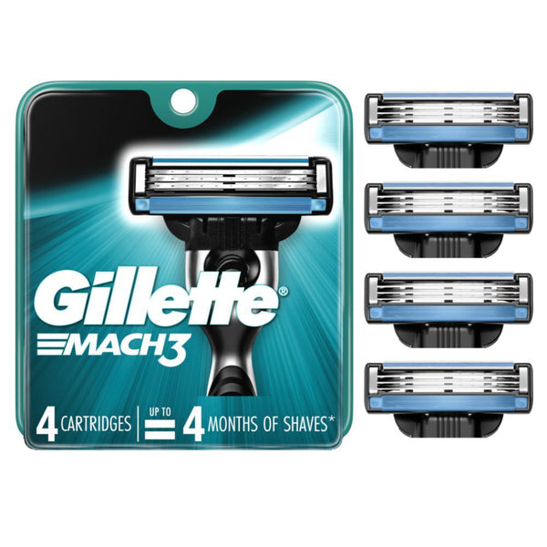 Gillette Mach3 Men's Razor Blades; 4 Blade Refills EasyOptionXY LLC