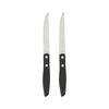 GoodCook 2-Piece Serrated Blade Steak Knife Set, Black/Silver EasyOptionXY LLC