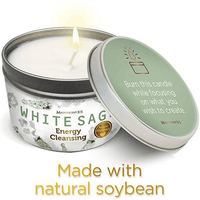 Magnificent 101 White Sage 6oz Natural Soy Aromatherapy Energy Cleansing Intention Candle EasyOptionXY LLC