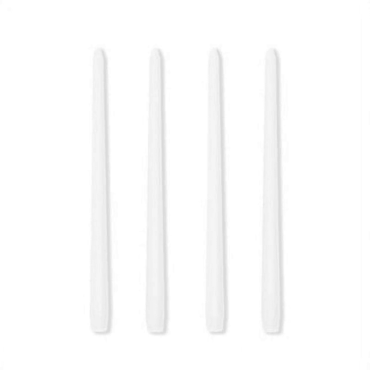 SSENERY 12" Unscented Taper Candles in 35 Colors (4-Pack) for Home Decor & Weddings - White EasyOptionXY LLC