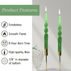 FCMSHAMD 10 inch Blue Green Spiral Taper Candles Sticks for Dinner Home Decoration Unscented Dripless Smokeless Pack of 2 EasyOptionXY LLC