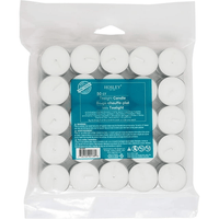 Hosley Set of 200, Unscented White Aluminum Cup Tea Light Candles EasyOptionXY LLC