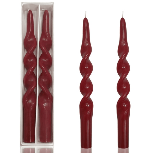 FCMSHAMD 10" Red Long Candles Drilpes Taper Candles Holiday Christmas Decorative Candles Dripless Smokeless Unscented Candles Pack of 2 EasyOptionXY LLC