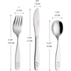Exzact Children Flatware 6pcs Stainless Steel Silverware Set - Engraved Dog Cat Bunny Design EasyOptionXY LLC
