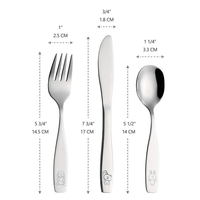Exzact Children Flatware 9pcs Set - Silverware Stainless Steel EasyOptionXY LLC
