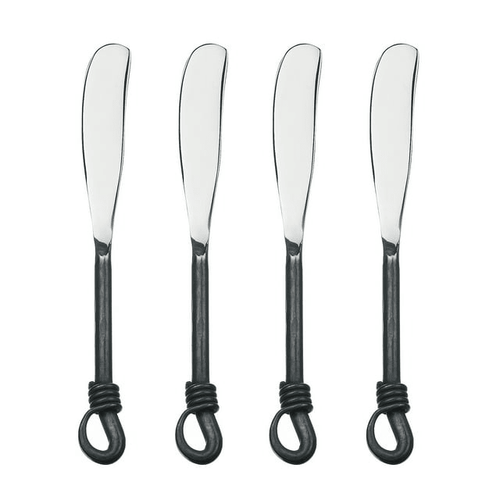 Gourmet Settings Twist N Shout Spreader, 18/10 Stainless Steel, Set of 4 EasyOptionXY LLC