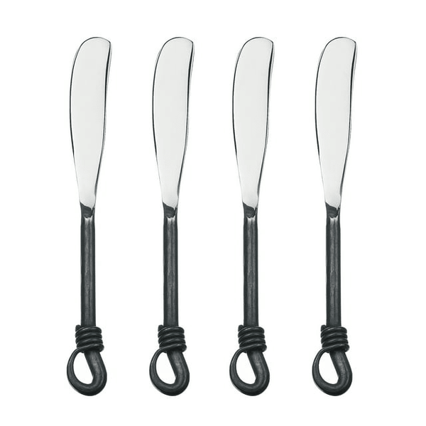 Gourmet Settings Twist N Shout Spreader, 18/10 Stainless Steel, Set of 4 EasyOptionXY LLC