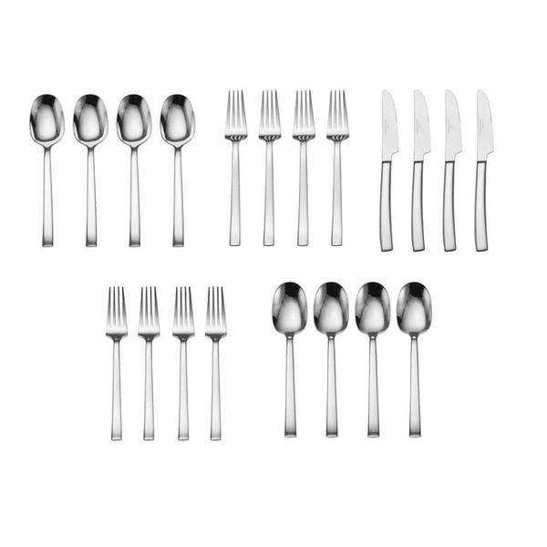 International Silver Yorkshire 20-piece Stainless Steel Flatware Set EasyOptionXY LLC