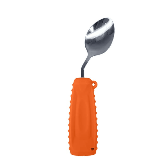 Ehucon Adaptive Utensils,Weighted Spoon for Handicaps, Tremors Parkinsons Limited Elderly Ergonomic Cutlery with Silicon Non-Slip Easy Grip Handles(Left Hand) EasyOptionXY LLC