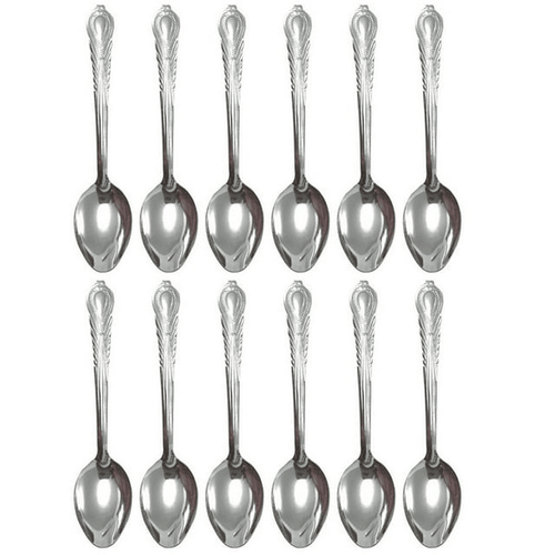 12 Pc Dinner Spoons Stainless Steel Silverware Cutlery Soup Utensil Flatware Set EasyOptionXY LLC