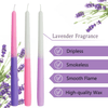 FCMSHAMD 10'' Lavender Scented Taper Candles - Dripless (6 Pack) EasyOptionXY LLC