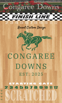 The Horse Race Party Game Brown Striped Track Edition
