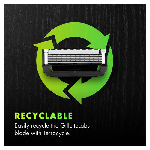 Gillette Labs Men's Razor Blade Refills with Exfoliating Bar; 4 Refills EasyOptionXY LLC