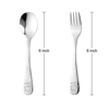 Goutoday Toddler Utensils Cutlery Set 6 Pcs, Kids Silverware Toddler Safe Flatware, 3 Forks+3 Spoons EasyOptionXY LLC