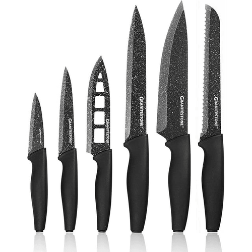 Granitestone Nutriblade Knife Set 6 Piece Knives Set, Dishwasher Safe EasyOptionXY LLC