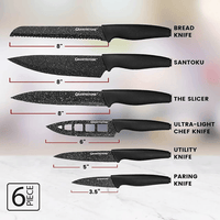 Granitestone Nutriblade Knife Set 6 Piece Knives Set, Dishwasher Safe EasyOptionXY LLC
