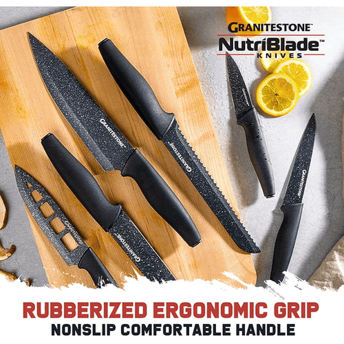 Granitestone Nutriblade Knife Set 6 Piece Knives Set, Dishwasher Safe EasyOptionXY LLC
