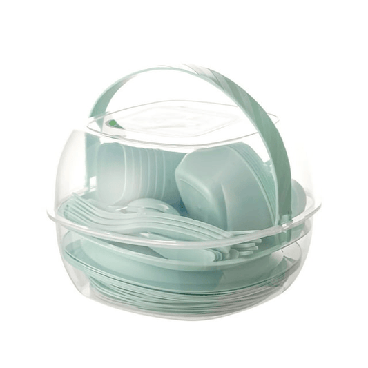 Tableware Set Portable Tableware Set Picnic Tableware Camping Cutlery Set Plastic Tableware Set Outdoor Portable Camping Cutlery Set Picnic Tableware With Shortage Box EasyOptionXY LLC