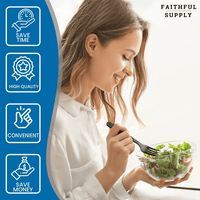 Faithful Supply 50 Black Plastic Silverware Sets - Perfect for Weddings, Birthdays and Events EasyOptionXY LLC