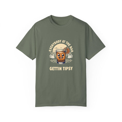 Everybody at the Bar Gettin Tipsy Unisex Garment-Dyed T-Shirt