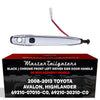 Exterior Door Handle Black/Chrome Replacement for Toyota Avalon (08-12), Highlander (08-13), Highlander Hybrid (08-13) OE Part # 69210-07010-C0, 69210-30310-C0 | Front Left Driver Side