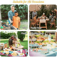 STONCEL 400PCS Clear Plastic Cutlery Set, Durable Reusable Plastic Cutlery Set Includes 100 Forks 100 Spoons 100 Knives 100 Fruit Forks for Tableware, Parties, Camping and Dinnerware EasyOptionXY LLC