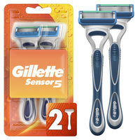 Gillette Sensor5 Men's Disposable Razors; 2 Count EasyOptionXY LLC