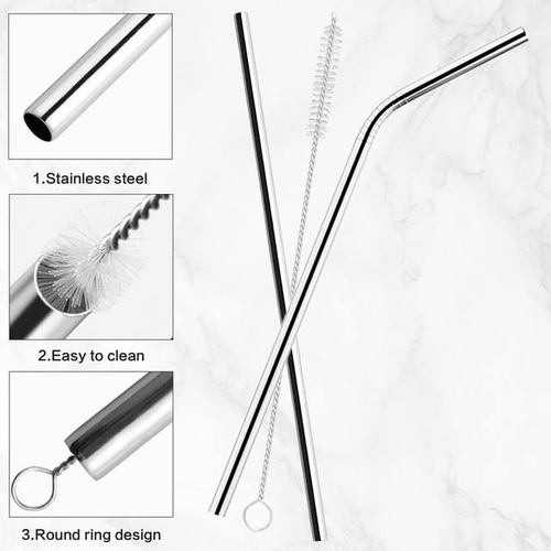 FLONOZZ Reusable Utensils Set With Case, 8 Pcs Stainless Steel Cutlery Set For Lunch Boxes School Picnic,Silver EasyOptionXY LLC