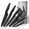 Hecef 6 Pcs Knife Set Black Oxide Japanese Chef Santoku Cooking Knife with Covers for Kitchen EasyOptionXY LLC