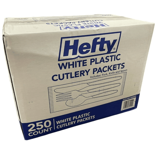 Hefty Wrapped Cutlery Combo Packs (250 ct.) White EasyOptionXY LLC