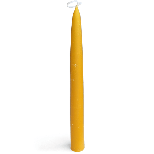 100% Pure Beeswax Taper Candles with Dipped Look - 12 Hours Each, 12 Pack, 144 Hours - USA Bees Wax - Handmade - Unscented - A ll N atural Light Honey Scent EasyOptionXY LLC