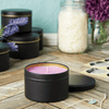 24 Pack Candle Tins 8 oz with Lids and Labels for Candle Making (Black) EasyOptionXY LLC