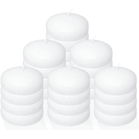 3" Floating Candles (24 Pack) White, Unscented Disc, for Centerpiece by Stock Your Home EasyOptionXY LLC