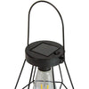 7.5" Black Geometric Outdoor Hanging Solar Lantern with Handle - 7.5 EasyOptionXY LLC