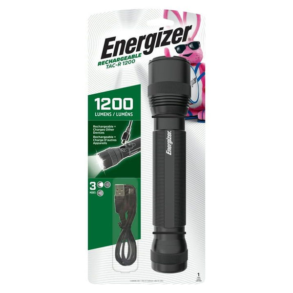 Energizer TAC R 1200 Rechargeable Tactical Flashlight, 1200 Lumens, IPX4 Water Resistant, Aircraft-Grade Aluminum LED Flashlight, Outstanding Emergency Light EasyOptionXY LLC