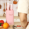 Hecef Cute Kitchen Knife Set with Detachable Block, Cat Claw Pink Sharp Chopping Cleaver and Scissors for Gift Housewarming Birthday EasyOptionXY LLC