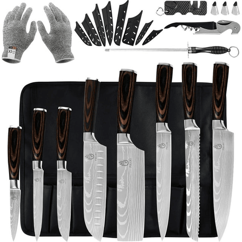 FULLHI Knife Set, 14pcs Japanese Chef Knife Set, Premium German Stainless Steel Kitchen Knife Set EasyOptionXY LLC