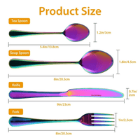 iMountek 4-Piece Flatware Set Stainless Steel Silverware Cutlery Kitchen Utensil Set With Fork Knife Tea Spoon for Home Kitchen Hotel Restaurant EasyOptionXY LLC