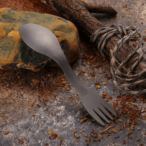 Spoon Fork Combo, Portable Camping Utensil, For Household Use Camping Travel Backpacking, Hiking, Outdoors EasyOptionXY LLC