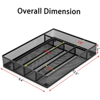 5 Component Utensil Drawer Organizer Cutlery Tray Silverware Flatware Storage Divider for Kitchen, Mesh Wire Metal Flatware Storage EasyOptionXY LLC
