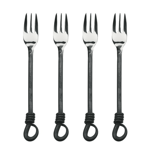 Gourmet Settings Twist N Shout Cocktail Fork, 18/10 Stainless Steel, Set of Four EasyOptionXY LLC