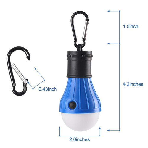 HAITRAL 2- Pack Portable LED Camping Light Bulbs with Snap Hooks and 3 Mode Lighting for Backpacking, Camping, Hiking, Emergency (HT-A012) EasyOptionXY LLC