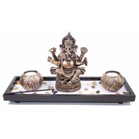 Elephant Ganesha Zen Garden Sand Rocks Candle Holder Home Decor EasyOptionXY LLC