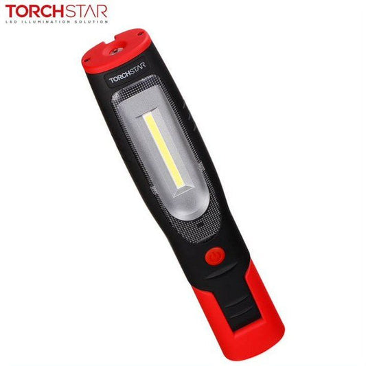 TORCHSTAR Rechargeable LED Work Light, UL-listed Power Supply, USB Charging Port, Dual Magnetic Bases & 360¡ã Rotate Hanging Hooks, Handheld Flashlight, for Camping, Car Repairing, Emergency Lighting EasyOptionXY LLC