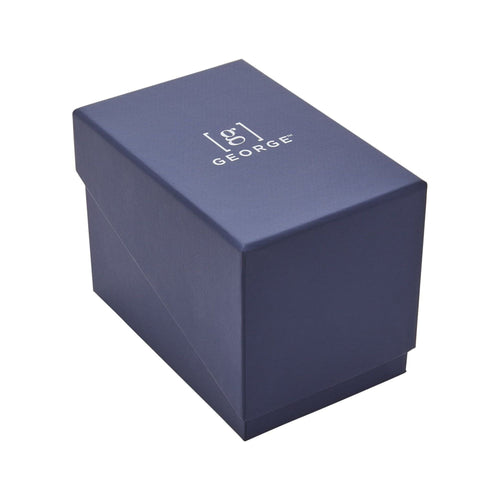 George Men's Analog-Digital Watch Set: Black Round Case, Positive Display, Plastic Band, Black/Orange Double Woven Bracelet (FMDXGE037) EasyOptionXY LLC