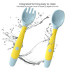 (2pcs) Baby Fork And Spoon Set, Bendable Twist Fork And Spoon, Training Eating Fork And Spoon 5.51*1.18"/14*3cm EasyOptionXY LLC
